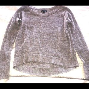 American Eagle Sparkly Purple/Grey Sweater